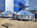 Монтаж 4 силосов My Silo, высотой 16 метров